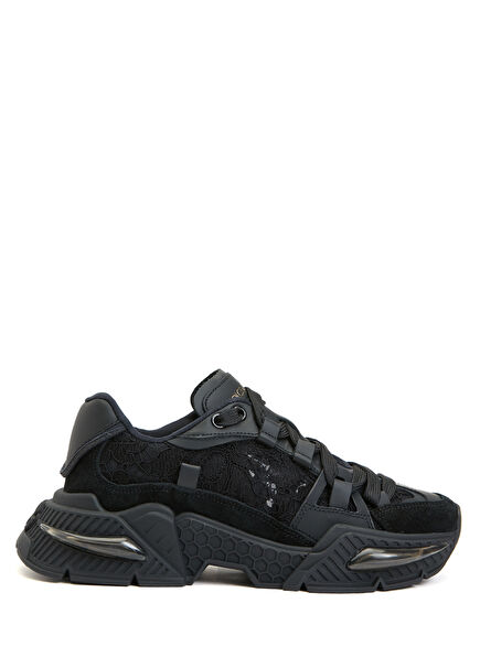 Airmaster Black Women's Leather Sneaker