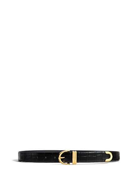 Black Women's Leather Belt