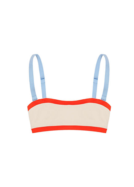 Pearled White Baguette Kadın Bikini Üstü