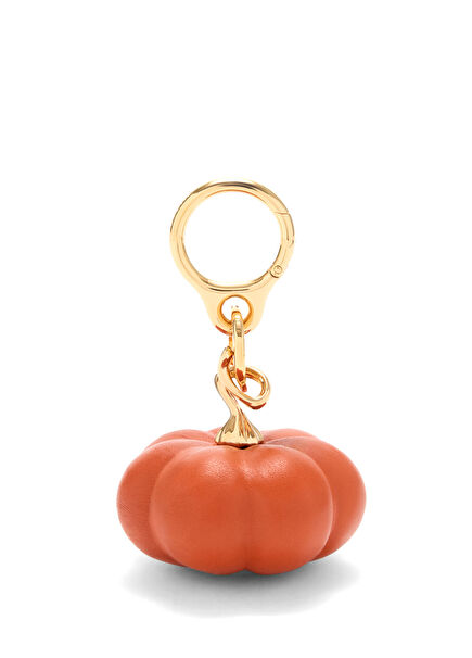 Balkabağı Formlu Deri Çanta Aksesuarı