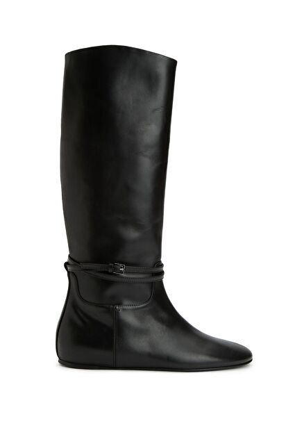 Siyah Kadın Deri Çizme