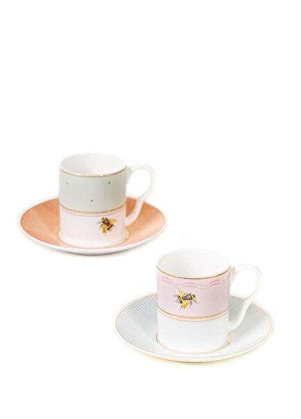 Animals Arı 2li Porselen Kahve Fincanı