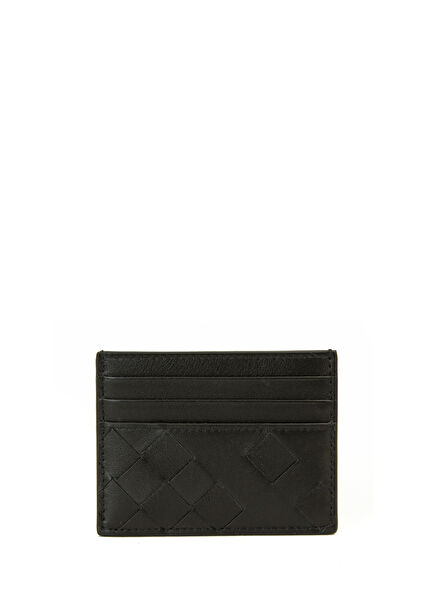 Black Men's Leather Card Holder