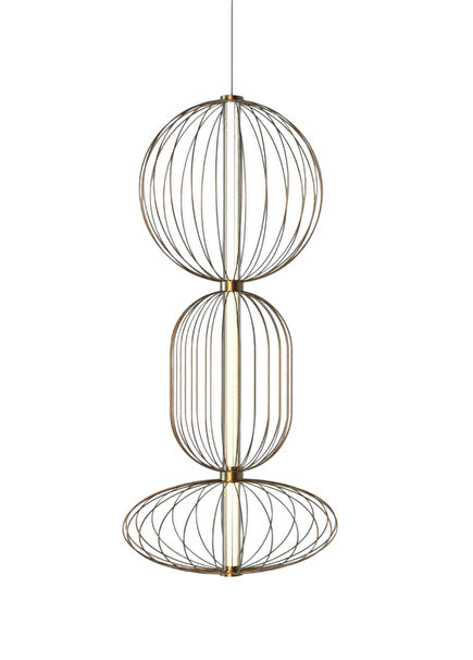 Pepo Tumbled Brass Metal Pendant Chandelier