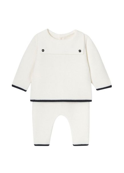 White Wool Long Sleeve Unisex Doll Set of 2