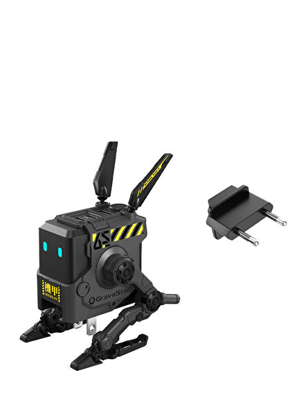 Alpha65 Gri Robot Figürlü Hızlı Şarj Adaptörü 65W 