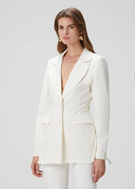 Michelle White Denim Blazer