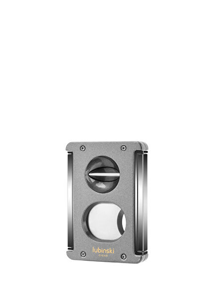 Premium Grey Laser Knife Double Cutter 60 Cigar Cutter with Ring Stand-Piercing Piercing 