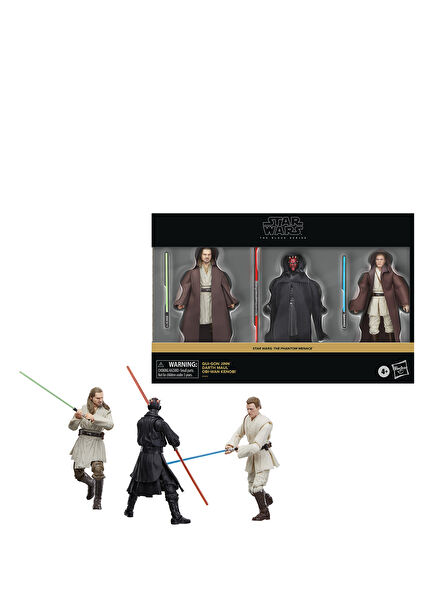 Black Series Qui-Gon Jinn & Darth Maul & Obi-Wan Kenobi Star Wars: The Phantom Menace Aksiyon Figür Seti