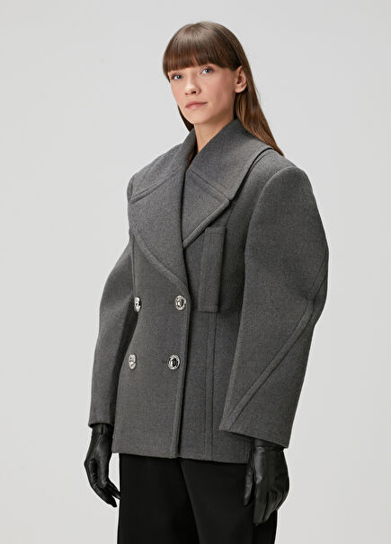 Gri Yün Palto