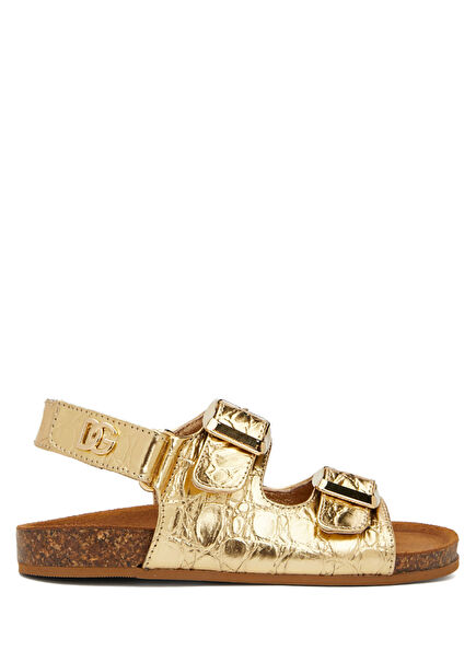 Gold Kız Çocuk Deri Sandalet