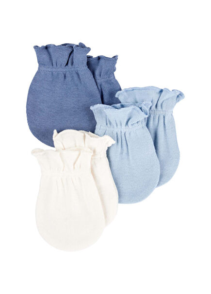 Blue Baby Boy 3-Piece Gloves Set