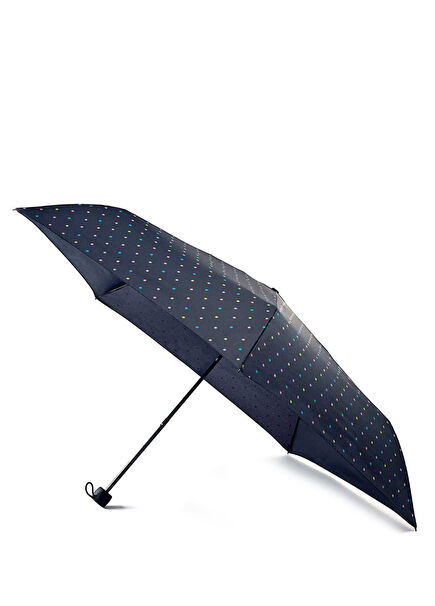 Aerolite 2 Spotty Spot Black Polka Dot Extra Light Compact Women's Umbrella