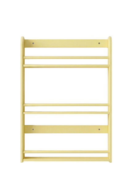 Fox Yellow Wooden Children's Room 3-Piece Montessori Wall Shelf