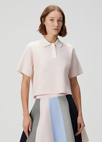 Light Pink Polo Sweater