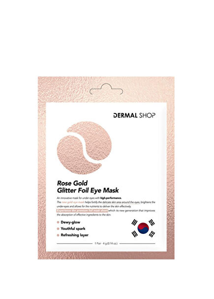 Rose Gold Glitter Foil Tek Kullanımlık 3 Katmanlı Göz Maskesi 4 gr