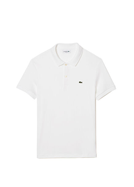 Beyaz Regular Fit Polo Yaka Kısa Kollu Erkek T-shirt