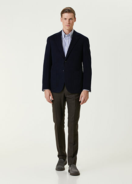 Regular Fit Kahverengi Yün Pantolon