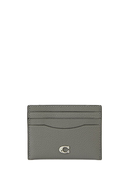 Grey Men's Leather Card Holder