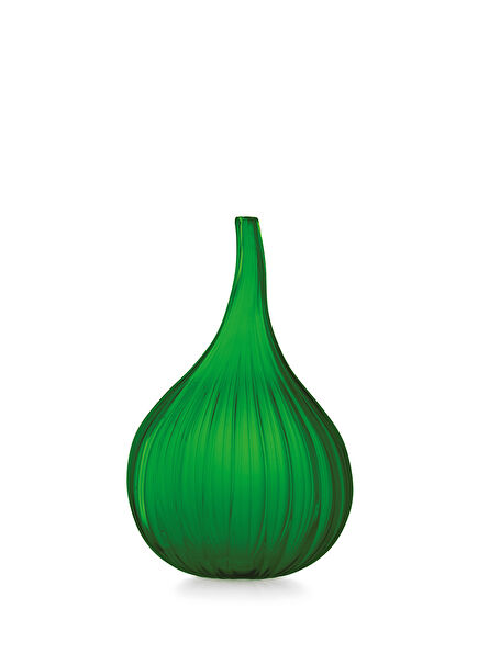 Drops Glossy Pistachio Green Glass Large Size Vase