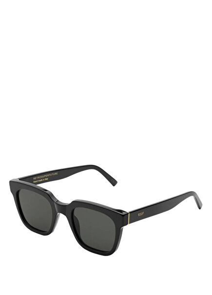 Giusto Black Black Acetate Unisex Sunglasses