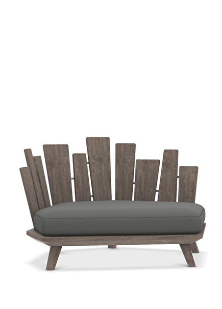 Rafael Brushed Teak Double Right Armchair