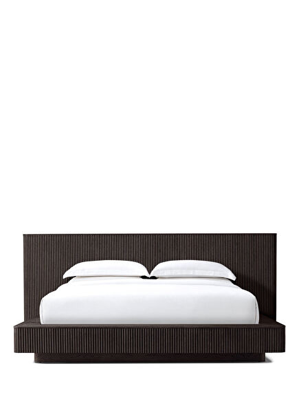 Bella Ahşap Siyah Meşe Çift Kişilik Karyola