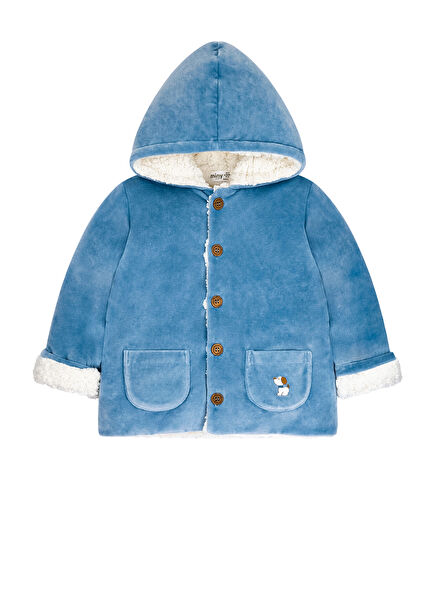 Blue Double Sided Velvet Baby Boy Jacket