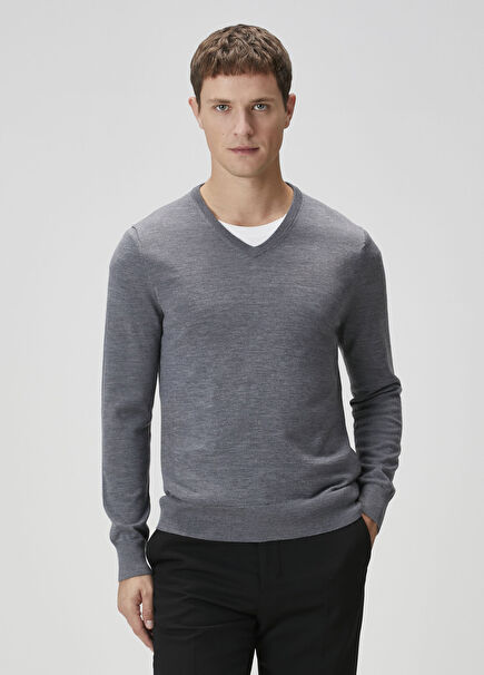 Açık Gri Yün Triko