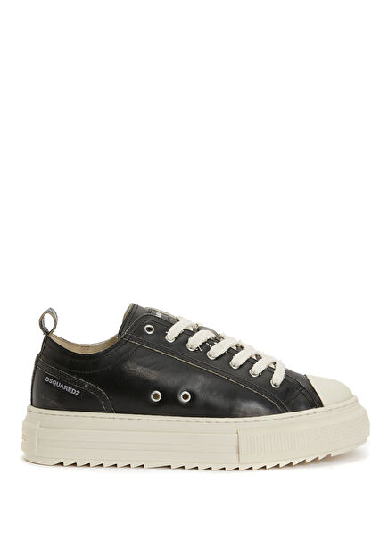 Berlin Siyah Erkek Deri Sneaker