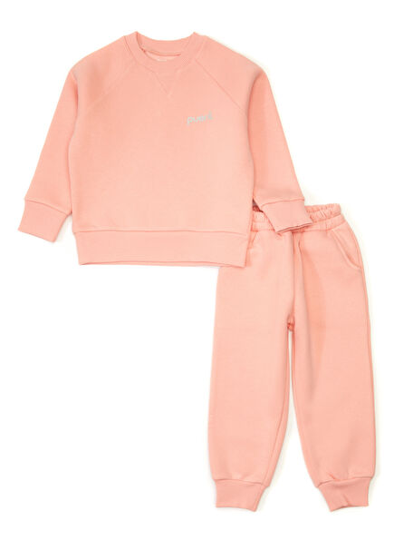 Peach Raised Children's Tracksuit Set