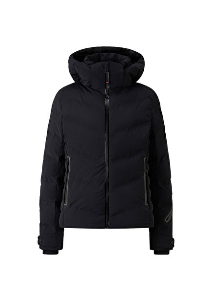 Tec-Sael Black Hooded Women's Ski Jacket