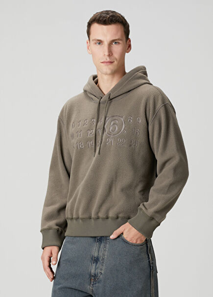 Taupe Kapüşonlu Sweatshirt