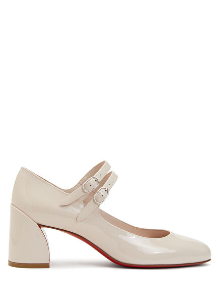 Miss Jane Cream Leather Heels