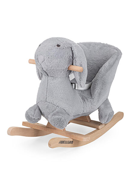 Grey Rabbit Wooden Rocking Toy
