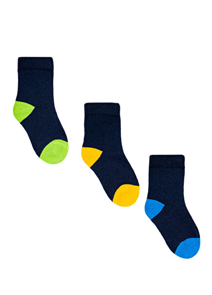Navy Blue Boys' 3-Socks Set
