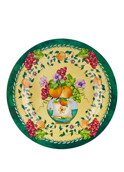 Carpe Diem Yellow Melamine Dinner Plate 28 cm