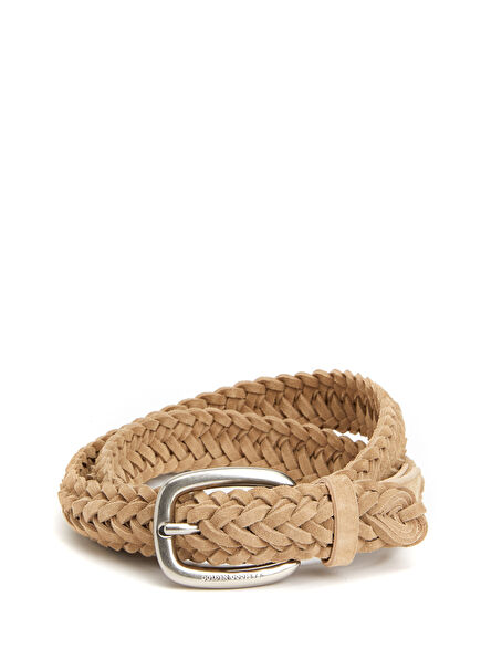 Houston Sand Mesh Textured Men's Leather Belt