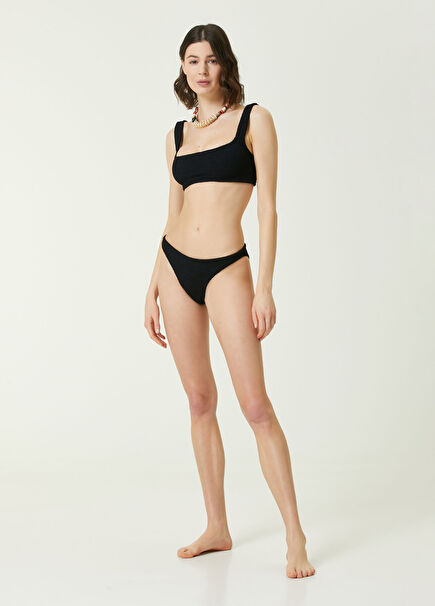 Xandra Siyah Kare Yaka Bikini Takımı