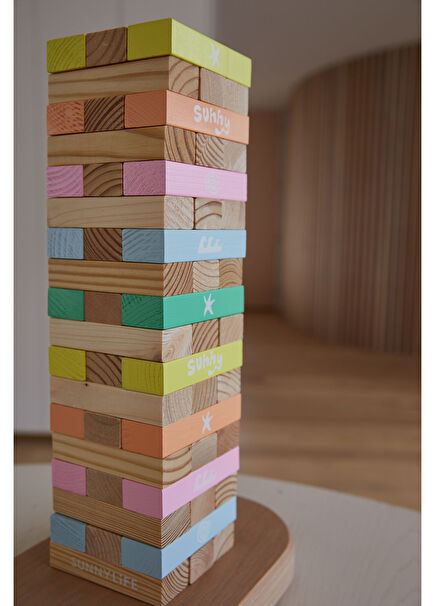 Pool Side Giant Jumbling Tower Game