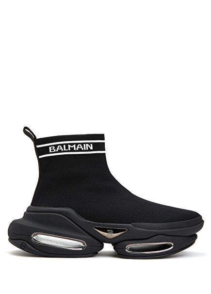 B-Bold Siyah Geometrik Tabanlı Kadın Sneaker