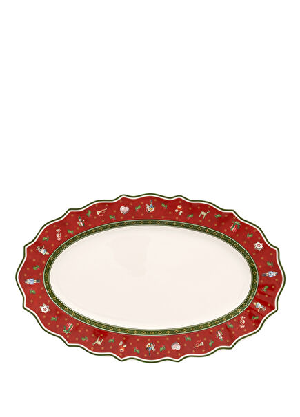 Toy's Delight Yılbaşı Porselen Oval Servis Tabağı 38 cm