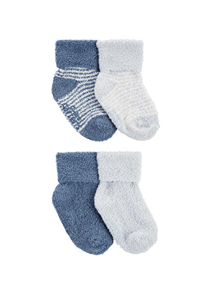 Cotton Baby Boy 4-Piece Socks Set