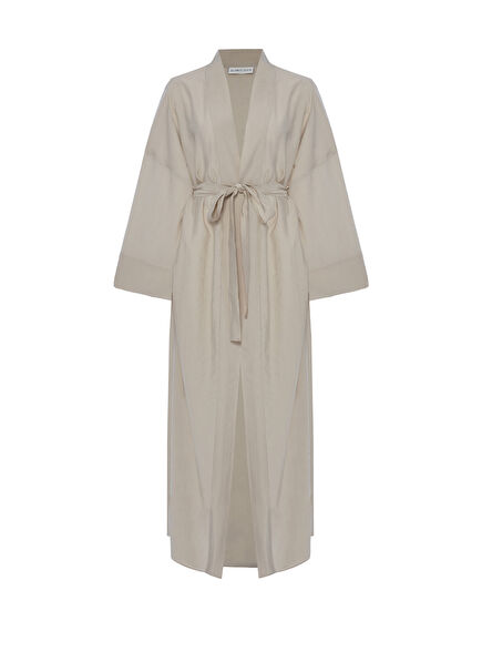 Priestess Krem Rengi Kadın Uzun Kimono