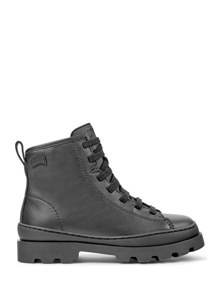 Brutus Black Leather Unisex Kids Boots