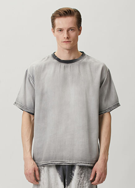 Black Color Detailed T-Shirt