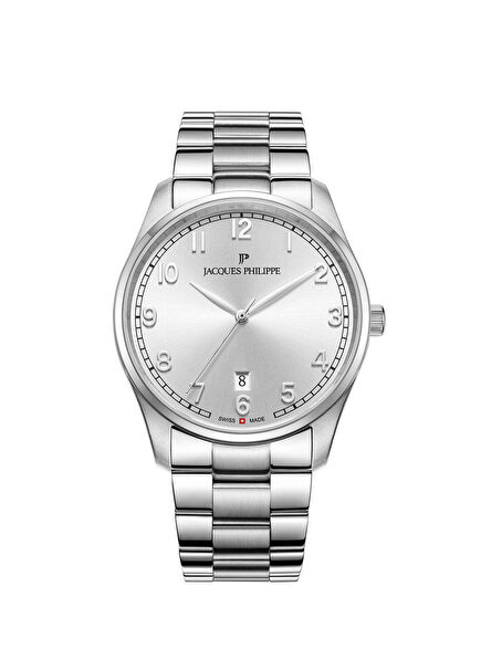 JPQGS881326 Metalik Gri Çelik Erkek Kol Saati