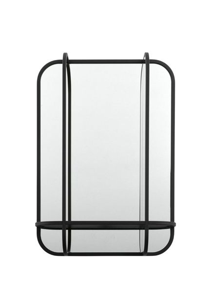 Kiosk Black Small Size Wall Mirror