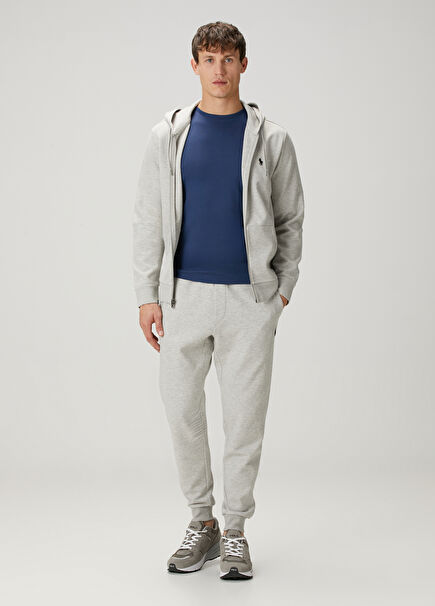 Gri Beli Kordonlu Jogger Eşofman Altı