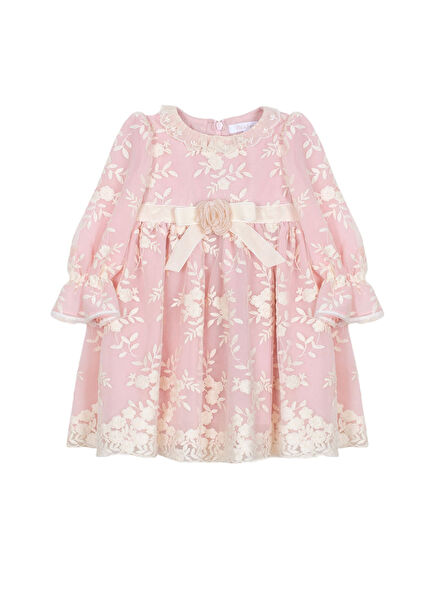 Sand Whispers Patachou Ecru Print Baby Girl Dress